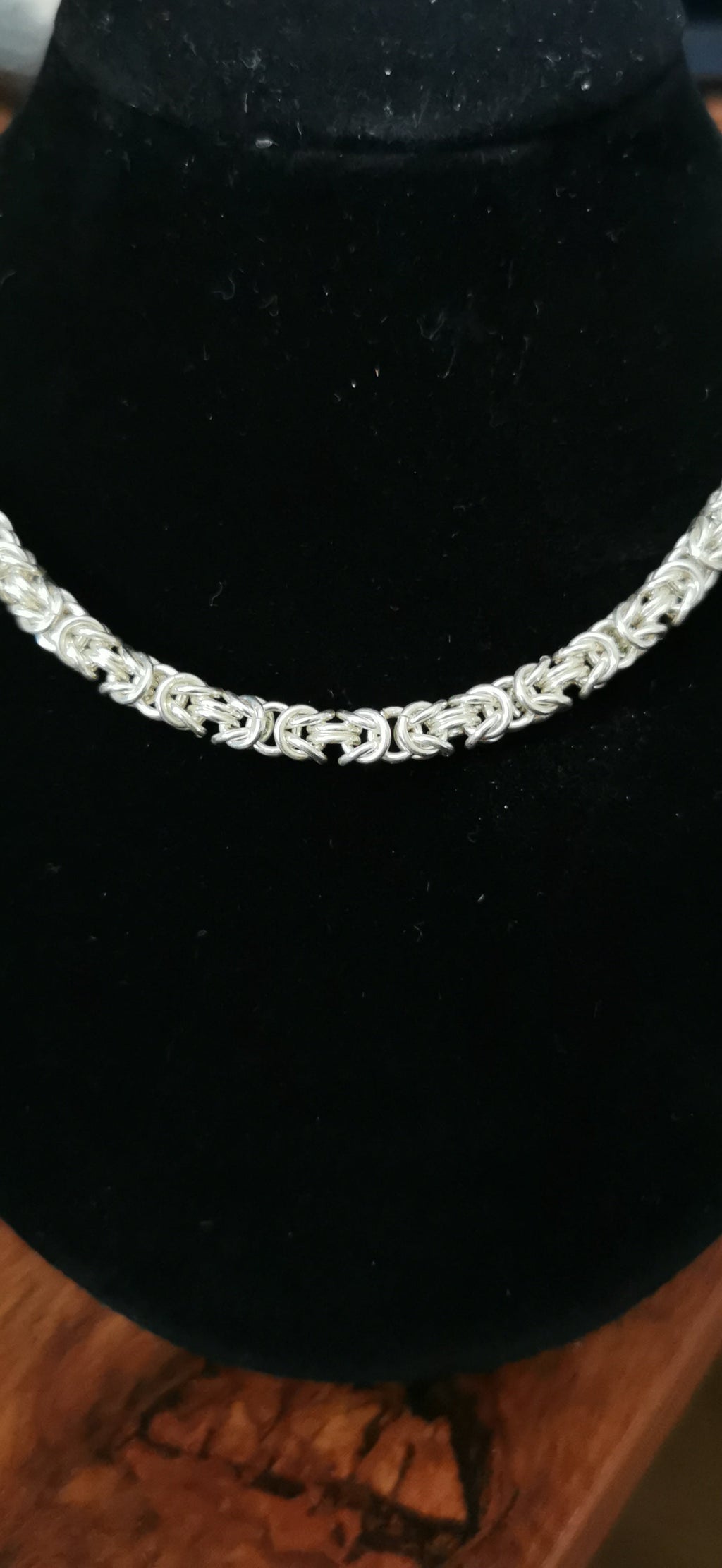 Byzantine Chainmaille Sterling Silver Necklace | Handcrafted in Ireland – 20 Inch, 48g