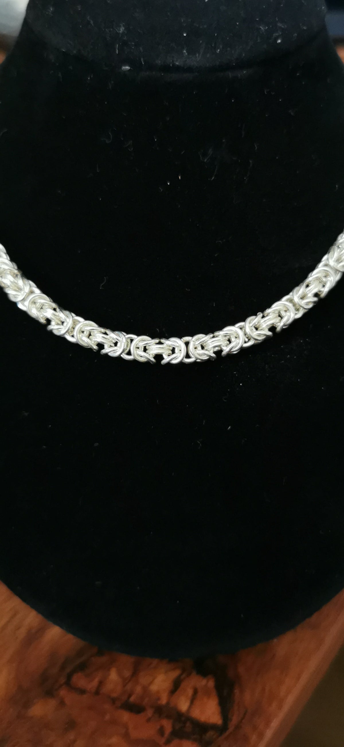 Byzantine Chainmaille Sterling Silver Necklace | Handcrafted in Ireland – 20 Inch, 48g