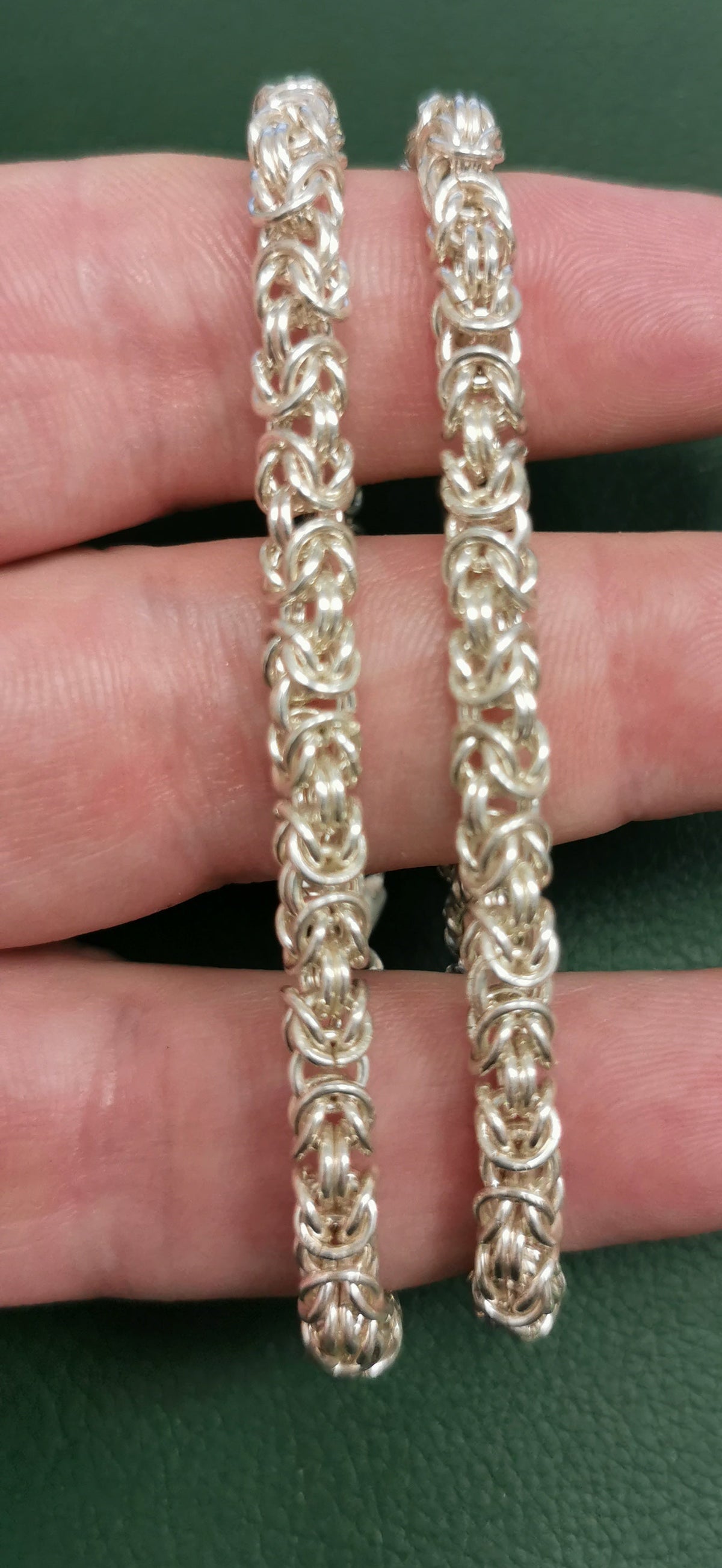 Byzantine Chainmaille Sterling Silver Bracelet | Handcrafted in Ireland – 7 Inch